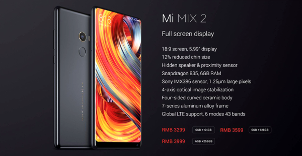 Xiaomi Mi MIX 2 Special Edition