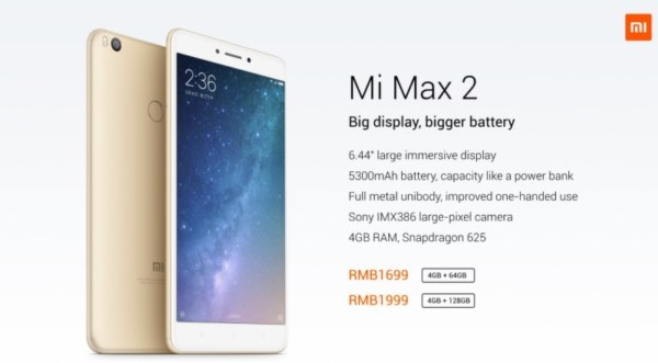 Xiaomi Mi Max 2