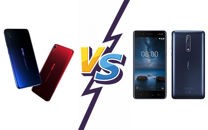 compare Asus ZenFone Live (L2) vs Nokia 8