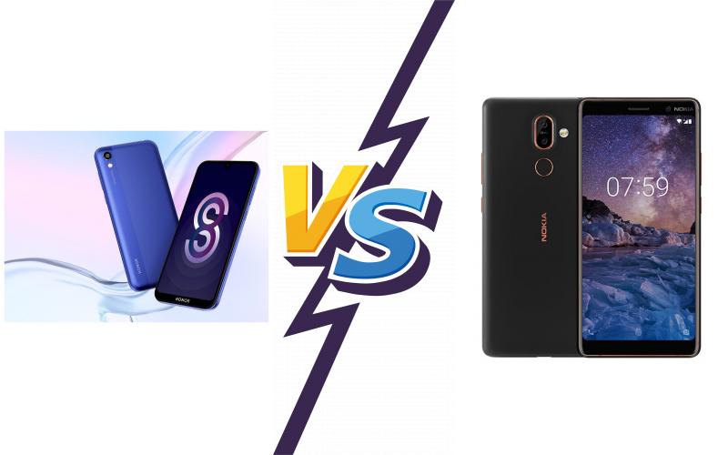 compare Honor 8S vs Nokia 7 plus