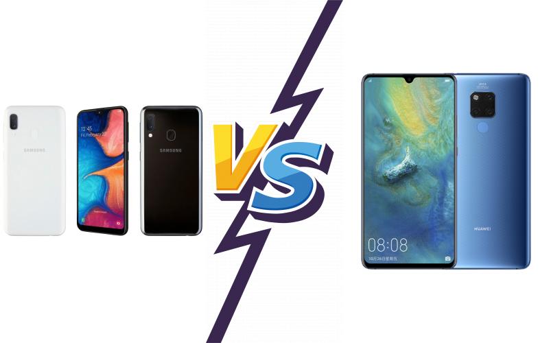 compare Samsung Galaxy A20e vs Huawei Mate 20 X