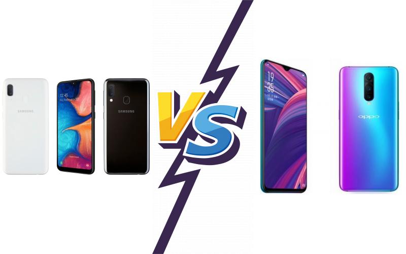 compare Samsung Galaxy A20e vs Oppo F11 Pro