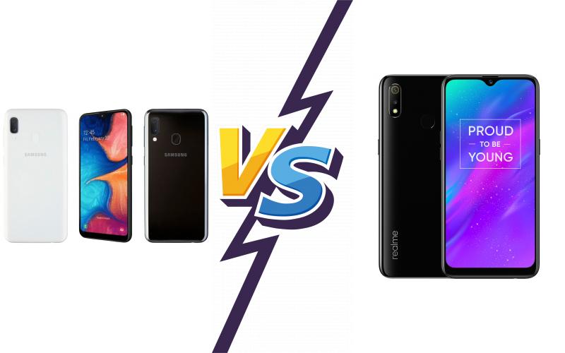 compare Samsung Galaxy A20e vs Realme 3