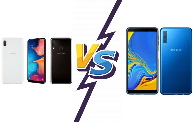 compare Samsung Galaxy A20e vs Samsung Galaxy A7 (2018)