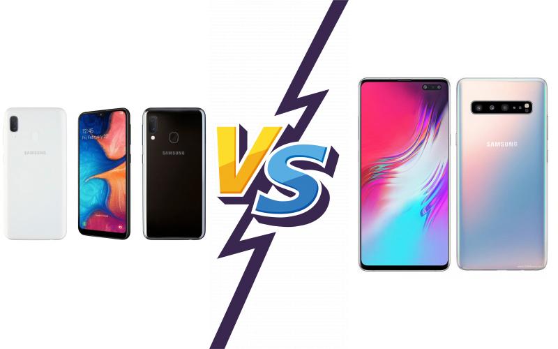 compare Samsung Galaxy A20e vs Samsung Galaxy S10 5G