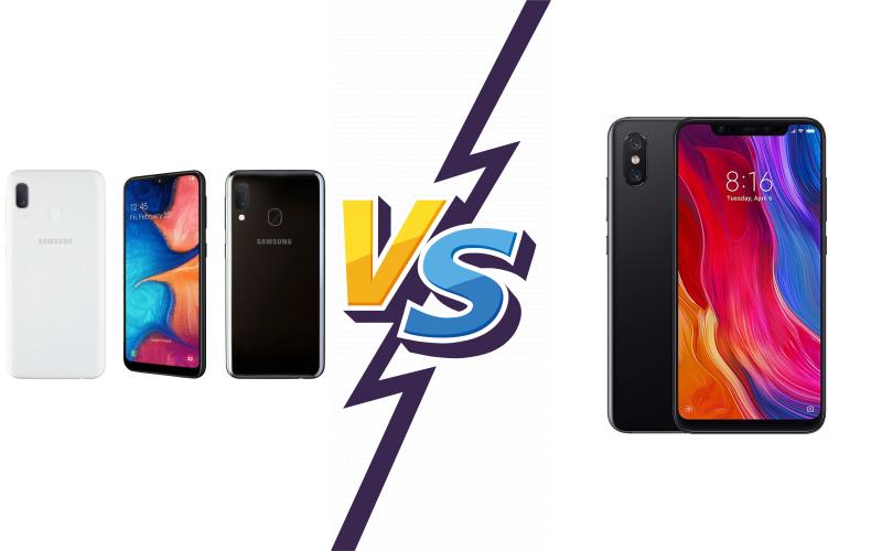 compare Samsung Galaxy A20e vs Xiaomi Mi 8