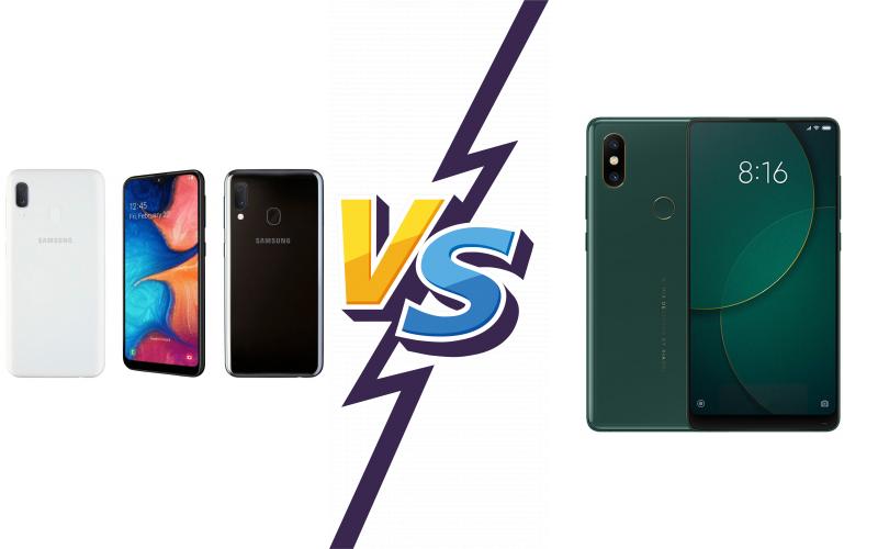 compare Samsung Galaxy A20e vs Xiaomi Mi Mix 2S