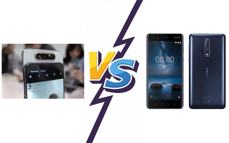 compare Samsung Galaxy A80 vs Nokia 8