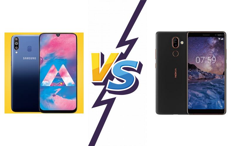 compare Samsung Galaxy A90 vs Nokia 7 plus