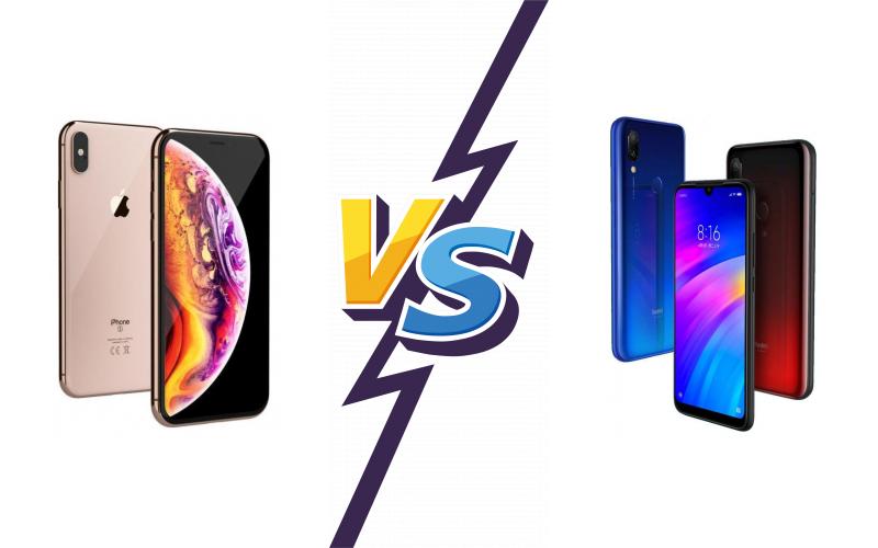 compare Apple iPhone XS vs Xiaomi Redmi 7 compare Apple iPhone XS vs Xiaomi Redmi 7