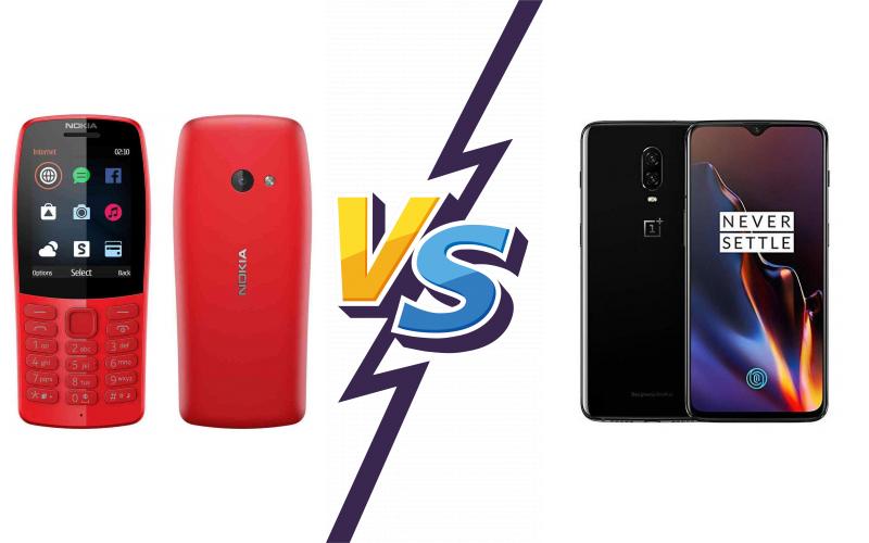 compare Nokia 210 vs OnePlus 6T compare Nokia 210 vs OnePlus 6T