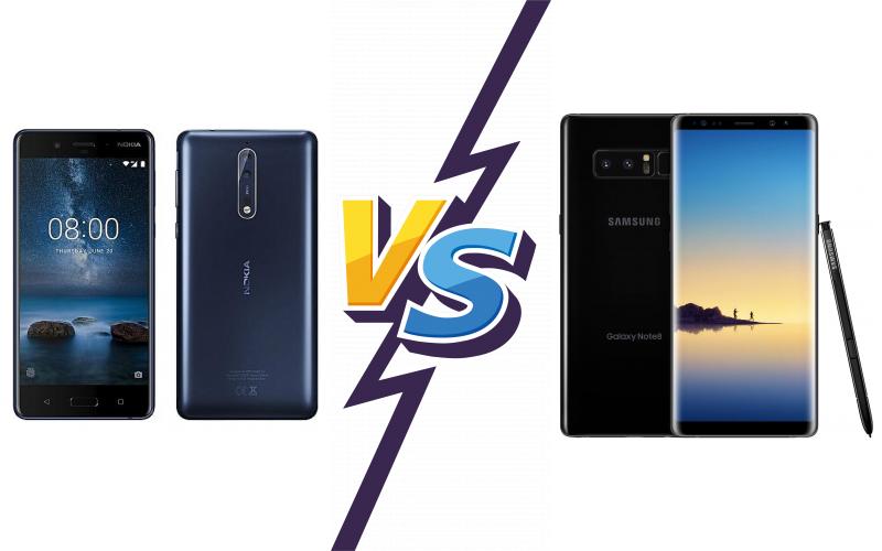 compare Nokia 8 vs Samsung Galaxy Note8 compare Nokia 8 vs Samsung Galaxy Note8