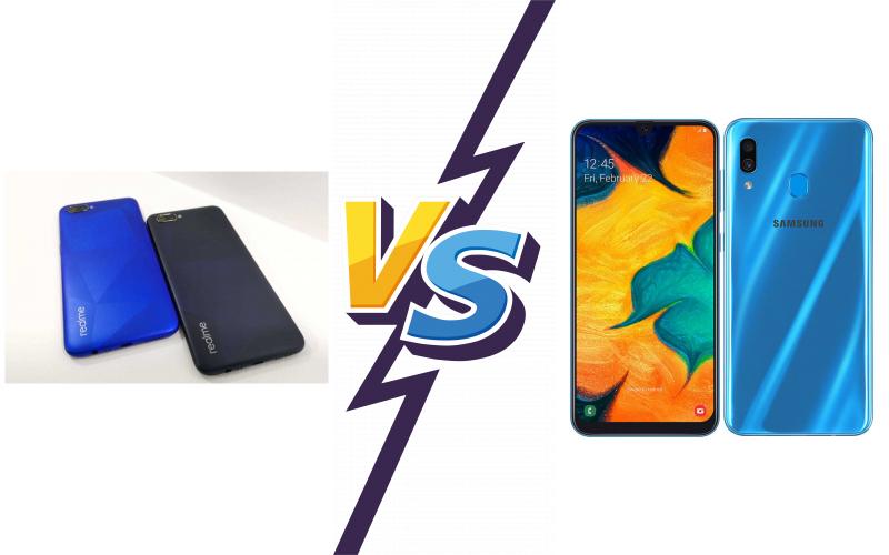 compare Realme C2 vs Samsung Galaxy A30