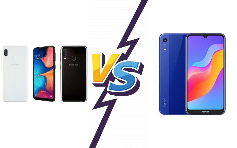 compare Samsung Galaxy A20e vs Honor Play 8A