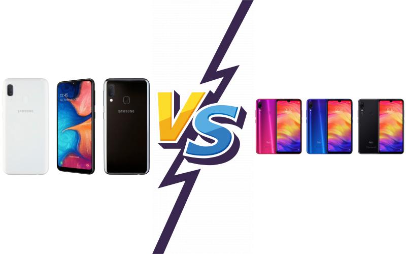 compare Samsung Galaxy A20e vs Xiaomi Redmi Note 7 Pro