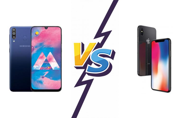 compare Samsung Galaxy M30 vs Apple iPhone X