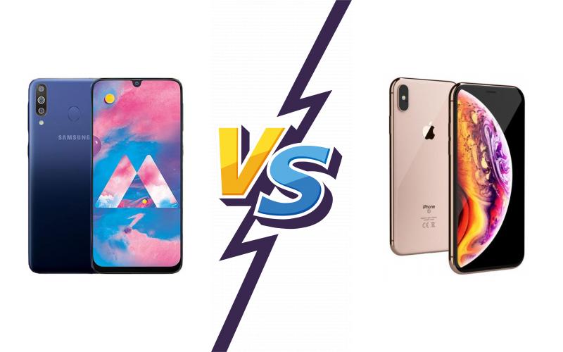 compare Samsung Galaxy M30 vs Apple iPhone XS