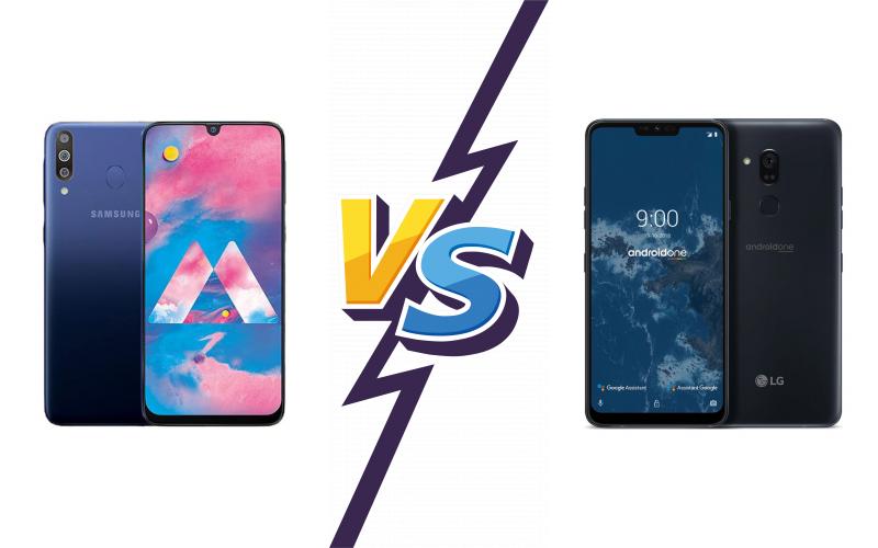 compare Samsung Galaxy M30 vs LG G7 One