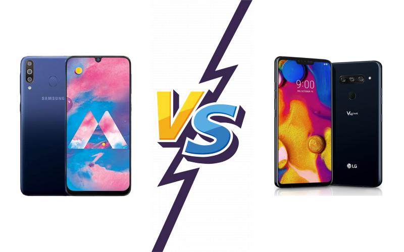 compare Samsung Galaxy M30 vs LG V40 ThinQ