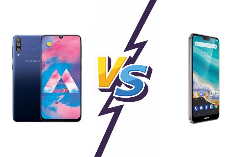 compare Samsung Galaxy M30 vs Nokia 7.1