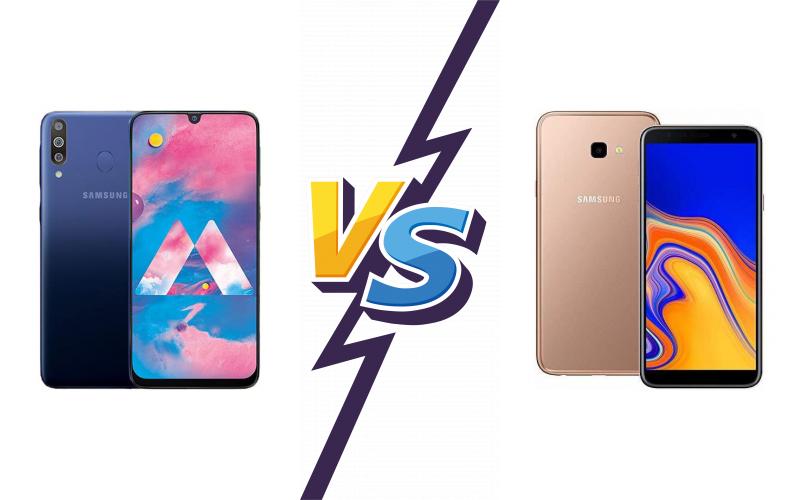 compare Samsung Galaxy M30 vs Samsung Galaxy J4+