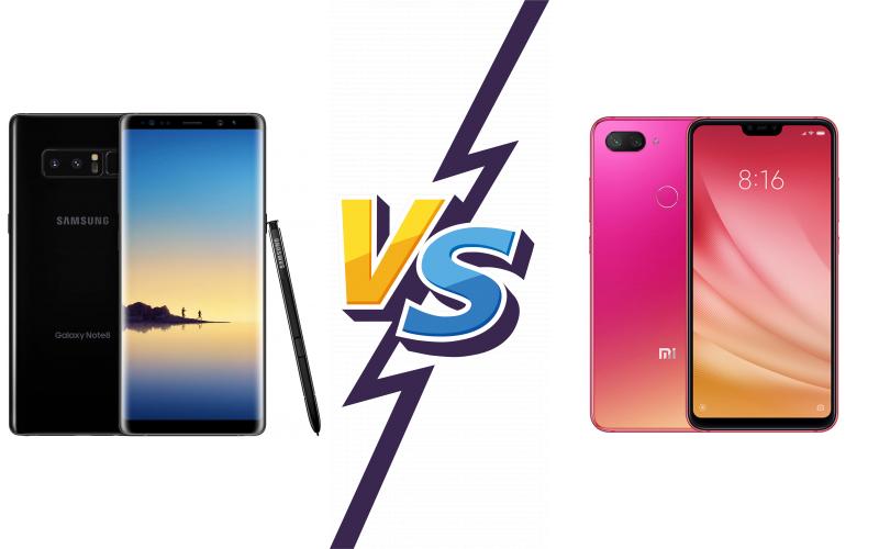 compare Samsung Galaxy Note8 vs Xiaomi Mi 8 Lite compare Samsung Galaxy Note8 vs Xiaomi Mi 8 Lite