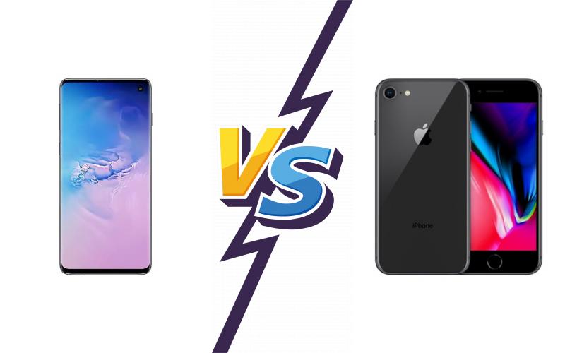 compare Samsung Galaxy S10 vs Apple iPhone 8