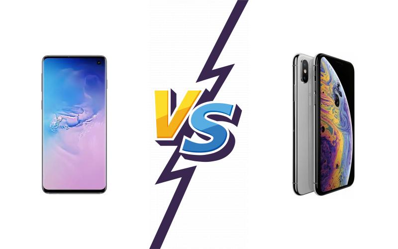 compare Samsung Galaxy S10 vs Apple iPhone XS Max