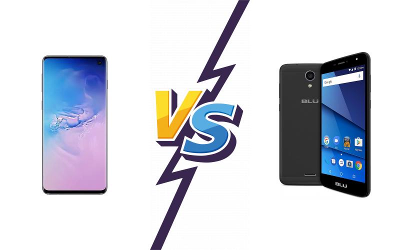 compare Samsung Galaxy S10 vs BLU Studio Mega (2018)