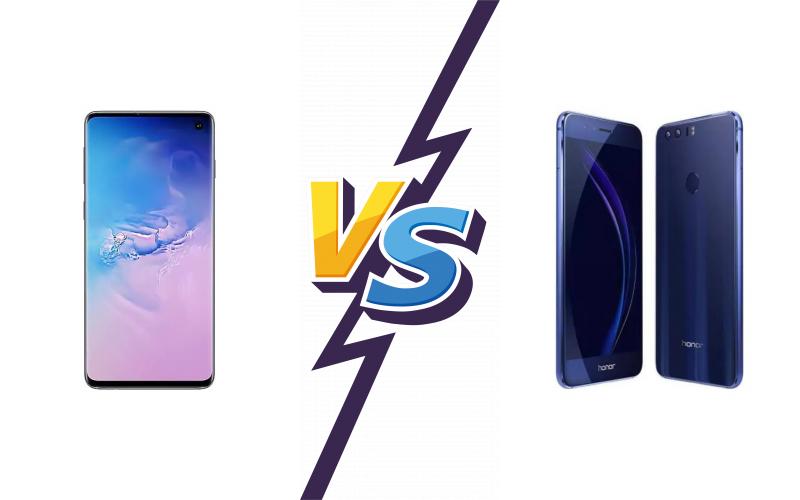 compare Samsung Galaxy S10 vs Honor 8C