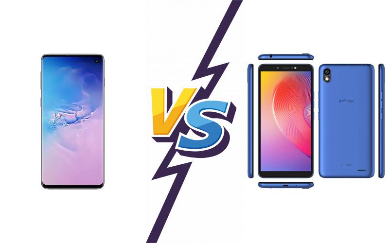 compare Samsung Galaxy S10 vs Infinix Smart 2 HD