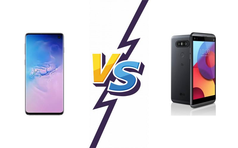 compare Samsung Galaxy S10 vs LG Q8