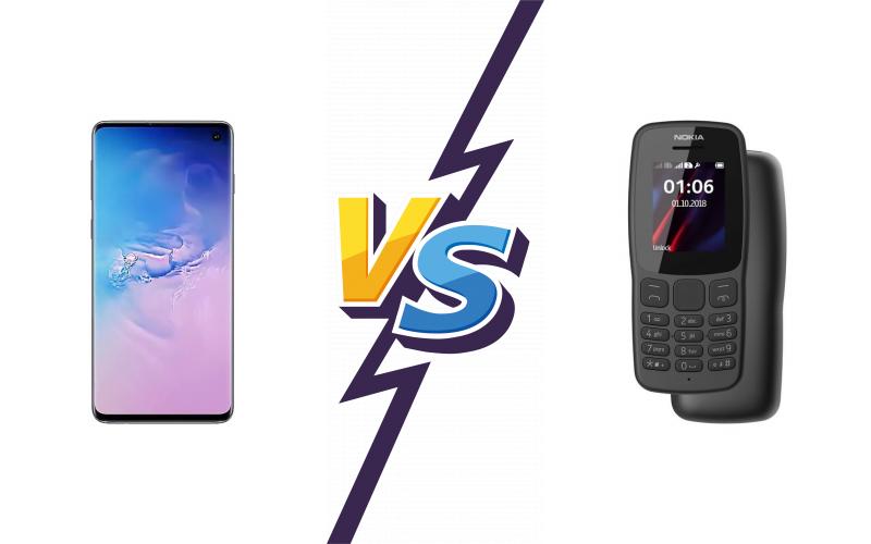 compare Samsung Galaxy S10+ vs Nokia 106 (2018)