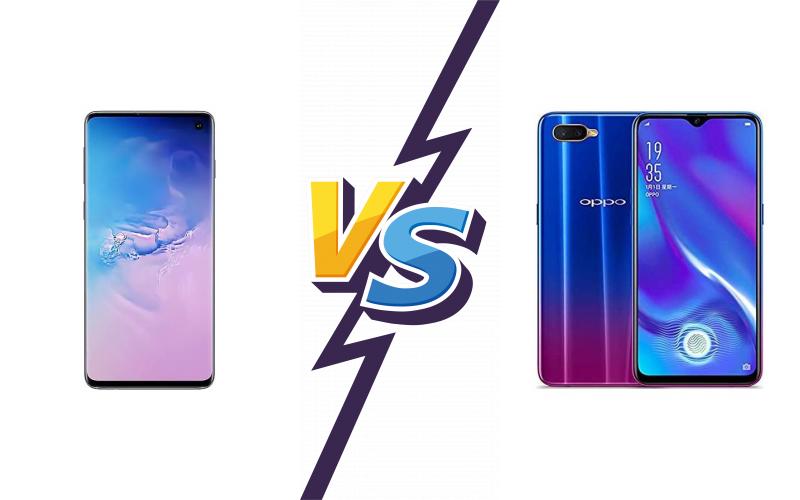 compare Samsung Galaxy S10 vs Oppo K1