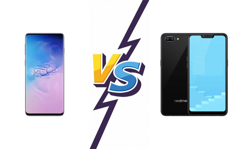 compare Samsung Galaxy S10 vs Realme C1