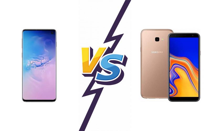 compare Samsung Galaxy S10 vs Samsung Galaxy J4+