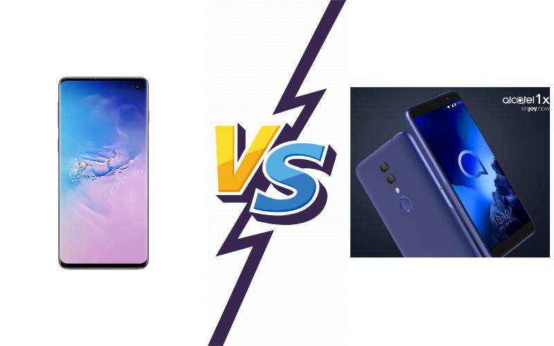 compare Samsung Galaxy S10+ vs alcatel 1x (2019)