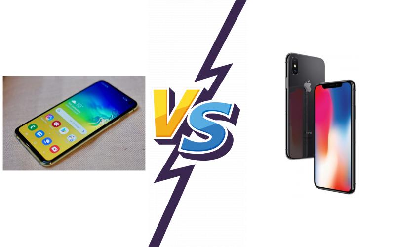 compare Samsung Galaxy S10e vs Apple iPhone X