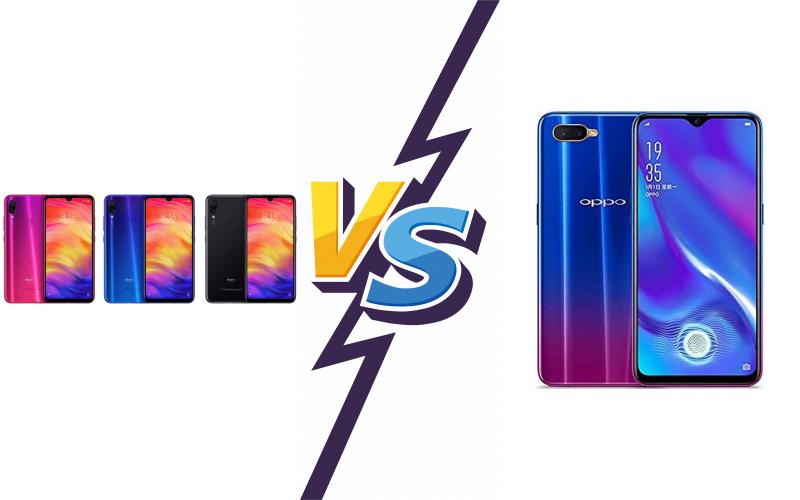 compare Xiaomi Redmi Note 7 Pro vs Oppo K1