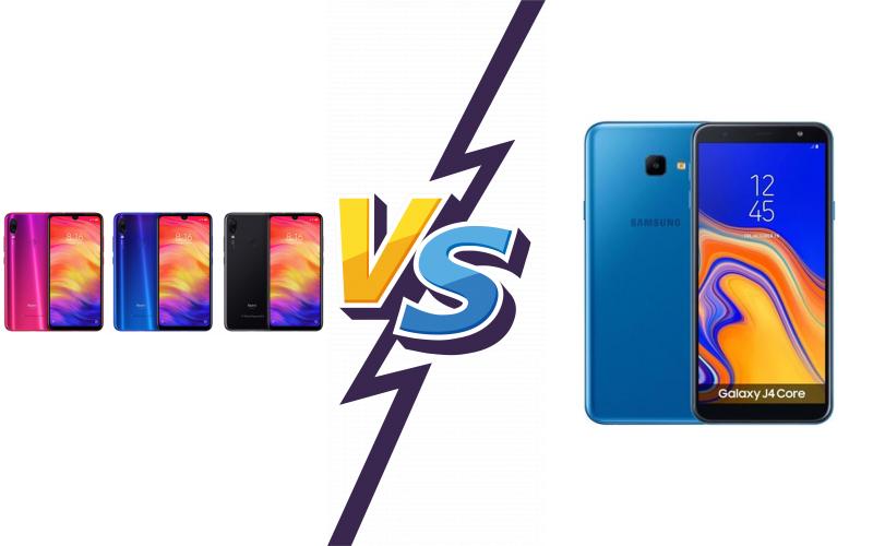 compare Xiaomi Redmi Note 7 Pro vs Samsung Galaxy J4 Core