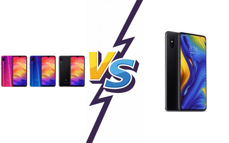 compare Xiaomi Redmi Note 7 Pro vs Xiaomi Mi Mix 3