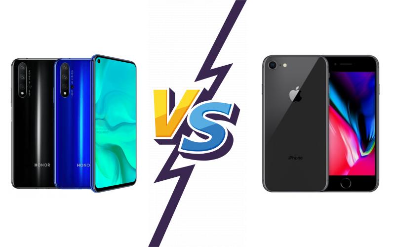 compare Honor 20 Pro vs Apple iPhone 8 compare Honor 20 Pro vs Apple iPhone 8