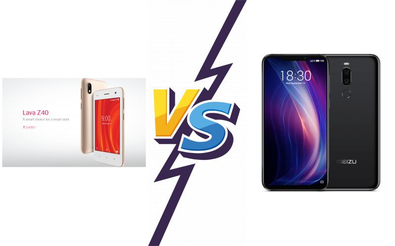 compare Lava Z40 vs Meizu X8 compare Lava Z40 vs Meizu X8