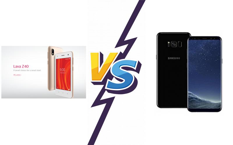 compare Lava Z40 vs Samsung Galaxy S8 compare Lava Z40 vs Samsung Galaxy S8