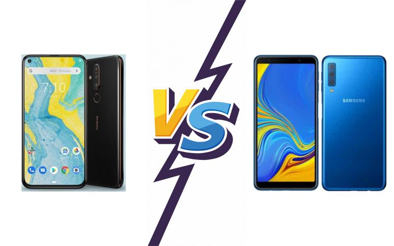 compare Nokia X71 vs Samsung Galaxy A7 (2018)