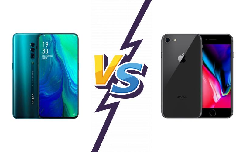 compare Oppo Reno 10x zoom vs Apple iPhone 8 compare Oppo Reno 10x zoom vs Apple iPhone 8
