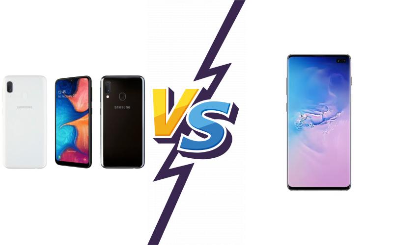 compare Samsung Galaxy A20e vs Samsung Galaxy S10+