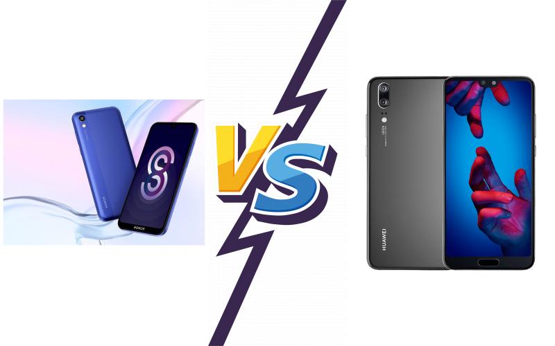 compare Honor 8S vs Huawei P20