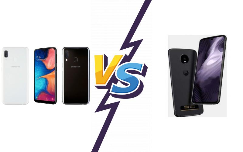 compare Samsung Galaxy A20e vs Motorola Moto Z4 Play