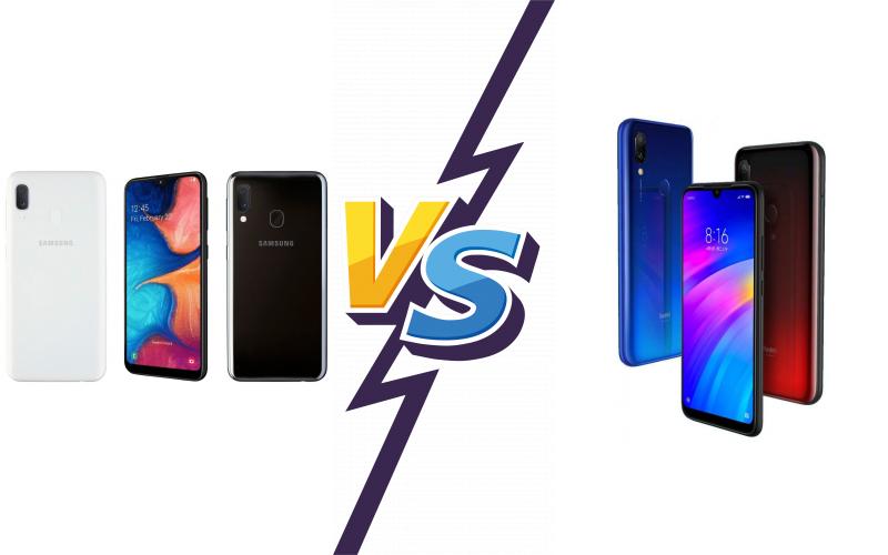 compare Samsung Galaxy A20e vs Xiaomi Redmi 7 compare Samsung Galaxy A20e vs Xiaomi Redmi 7